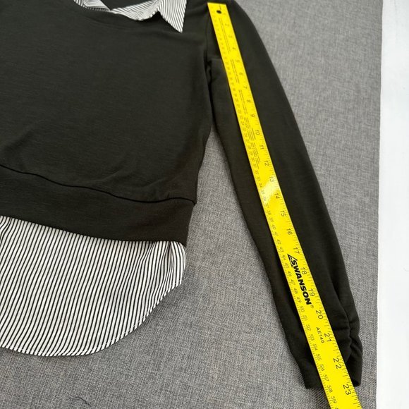 BCX‎ Lightweight Sweater XS Striped Dark Green - Picture 7 of 13